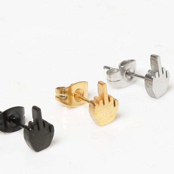 Cute4less2012 Jewelry - 5/$24 ♥️ Pair of Middle Finger Post Earrings